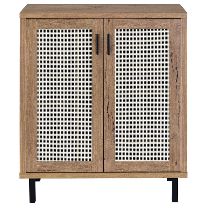 Teller 2 - door Shoe Storage Cabinet Natural Oak - Walo Furniture