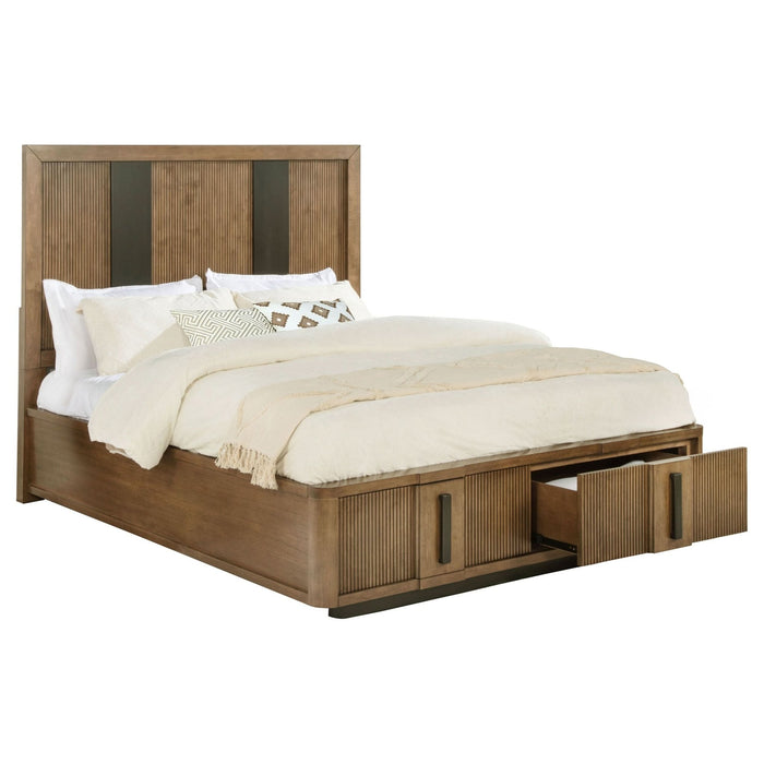 Terrace 2 - drawer California King Storage Bed Ash Brown - Walo Furniture