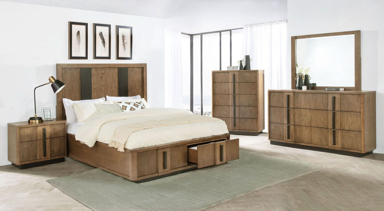 Terrace 2 - drawer California King Storage Bed Ash Brown - Walo Furniture