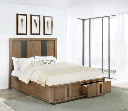 Terrace 2 - drawer California King Storage Bed Ash Brown - Walo Furniture