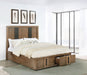 Terrace 2 - drawer Eastern King Storage Bed Ash Brown - Walo Furniture