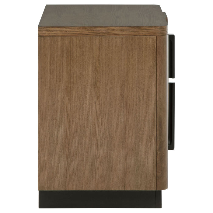 Terrace 2 - drawer Nightstand Bedside Table Ash Brown - Walo Furniture