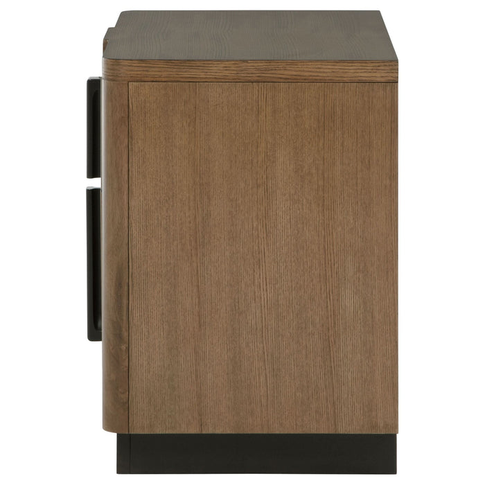 Terrace 2 - drawer Nightstand Bedside Table Ash Brown - Walo Furniture