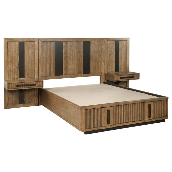 Terrace 5 - piece Eastern King Panel Bedroom Set Ash Brown - Walo Furniture