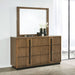 Terrace 6 - drawer Dresser and Mirror Ash Brown - Walo Furniture