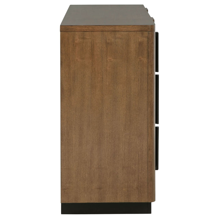 Terrace 6 - drawer Dresser Cabinet Ash Brown - Walo Furniture