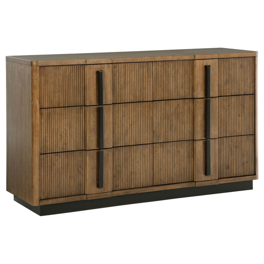 Terrace 6 - drawer Dresser Cabinet Ash Brown - Walo Furniture