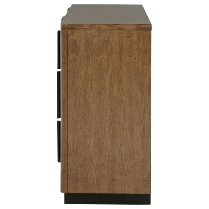 Terrace 6 - drawer Dresser Cabinet Ash Brown - Walo Furniture