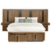 Terrace California King Wall Panel Storage Bed Ash Brown - Walo Furniture