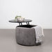 Tesoro Round Upholstered Lift Top Storage Ottoman Grey - Walo Furniture