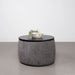 Tesoro Round Upholstered Lift Top Storage Ottoman Grey - Walo Furniture