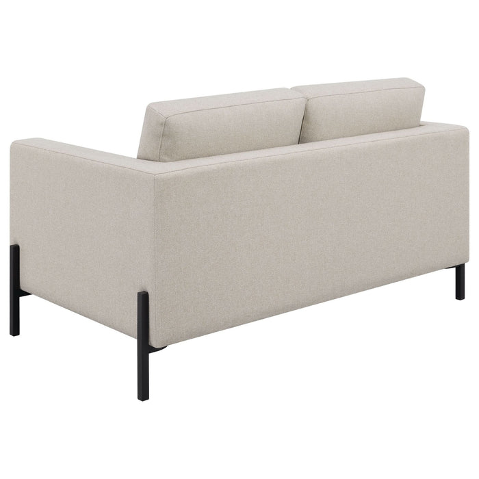 Tilly 2 - piece Upholstered Track Arm Sofa Set Oatmeal - Walo Furniture