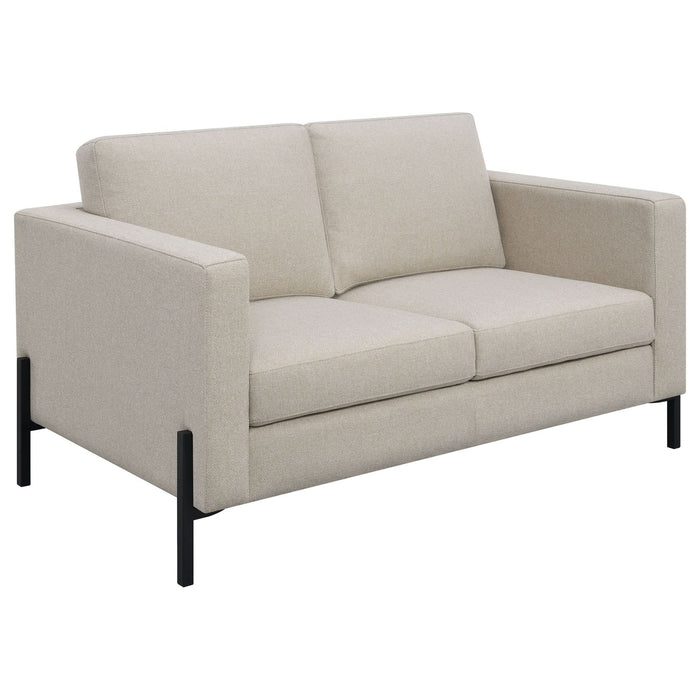 Tilly 2 - piece Upholstered Track Arm Sofa Set Oatmeal - Walo Furniture