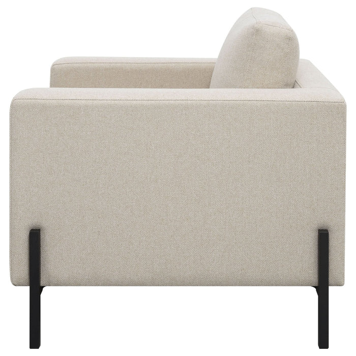 Tilly Upholstered Track Arm Accent Chair Oatmeal - Walo Furniture