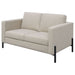 Tilly Upholstered Track Arm Loveseat Oatmeal - Walo Furniture