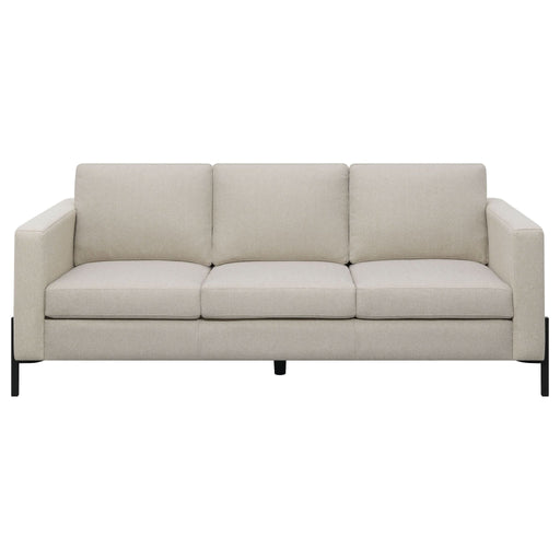 Tilly Upholstered Track Arm Sofa Oatmeal - Walo Furniture