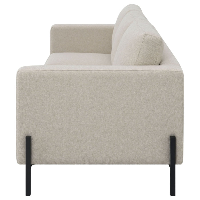 Tilly Upholstered Track Arm Sofa Oatmeal - Walo Furniture