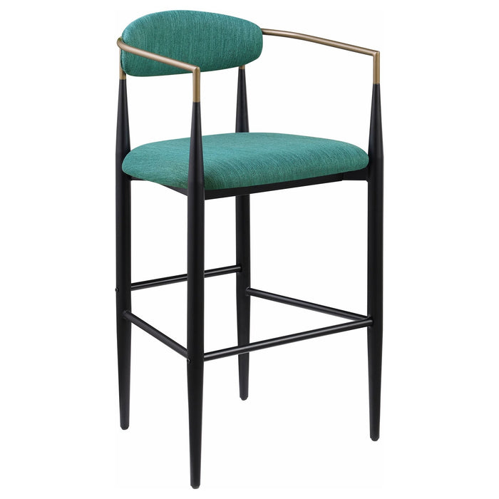 Tina Fabric Upholstered Bar Chair Green (Set of 2) - Walo Furniture