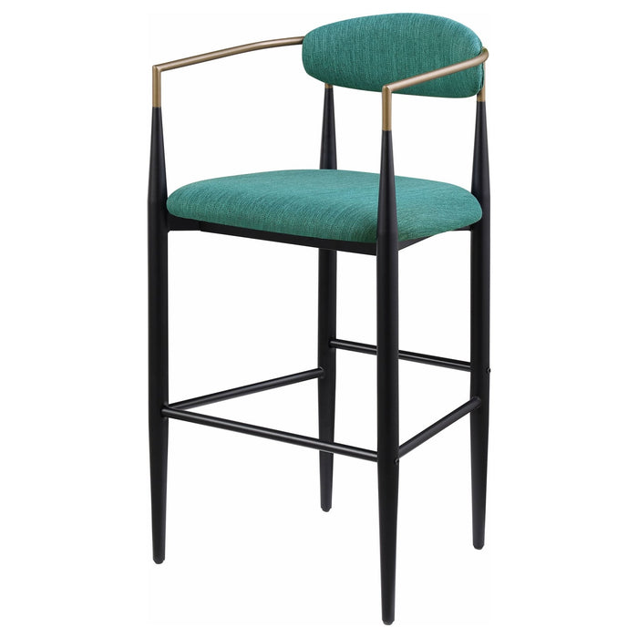 Tina Fabric Upholstered Bar Chair Green (Set of 2) - Walo Furniture