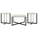 Tobin 3 - piece Marble Top Coffee and End Table Set White - Walo Furniture