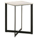 Tobin Square Marble Top End Table White and Black - Walo Furniture