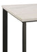 Tobin Square Marble Top End Table White and Black - Walo Furniture