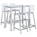 Tolbert 5 - piece Bar Set with Acrylic Chairs Clear and Chrome - Walo Furniture