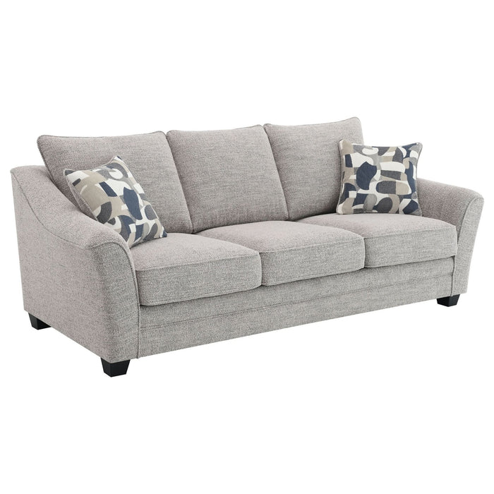 Tomkins 2 - piece Boucle Upholstered Sofa Set Light Grey - Walo Furniture