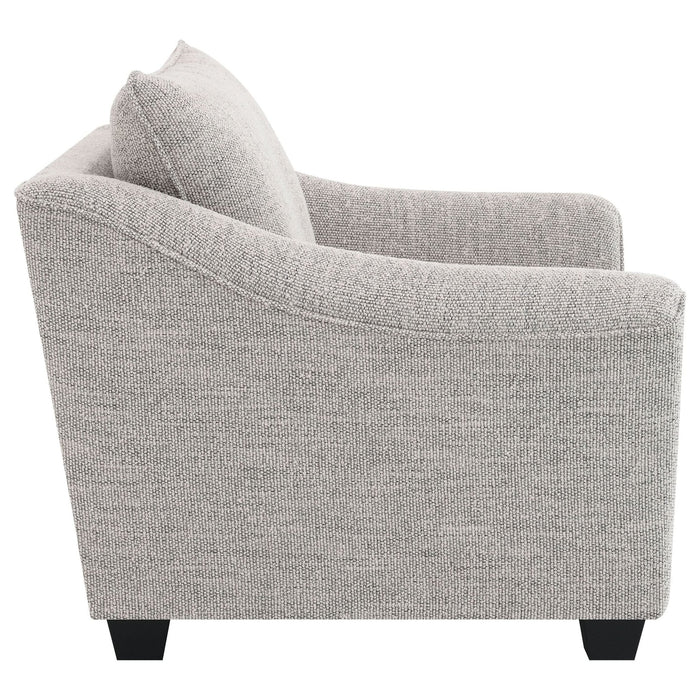 Tomkins Boucle Upholstered Chair Light Grey - Walo Furniture