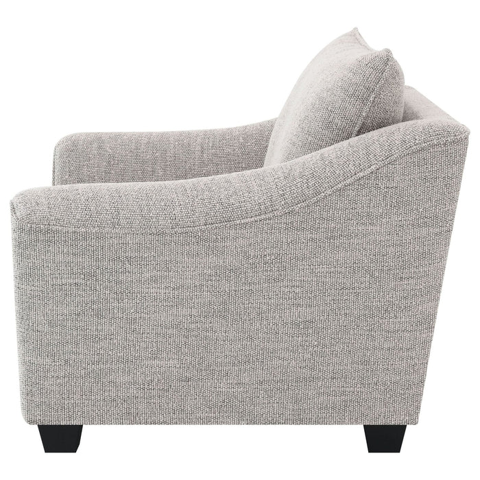 Tomkins Boucle Upholstered Chair Light Grey - Walo Furniture