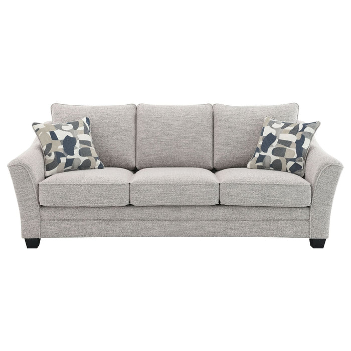 Tomkins Boucle Upholstered Sofa Light Grey - Walo Furniture