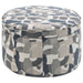 Tomkins Oval Upholstered Storage Ottoman Indigo Blue - Walo Furniture