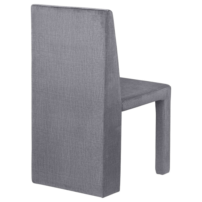 Tordera Velvet Upholstered Dining Side Chair Grey (Set of 2) - Walo Furniture