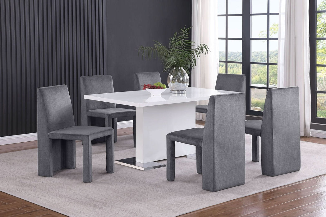 Tordera Velvet Upholstered Dining Side Chair Grey (Set of 2) - Walo Furniture