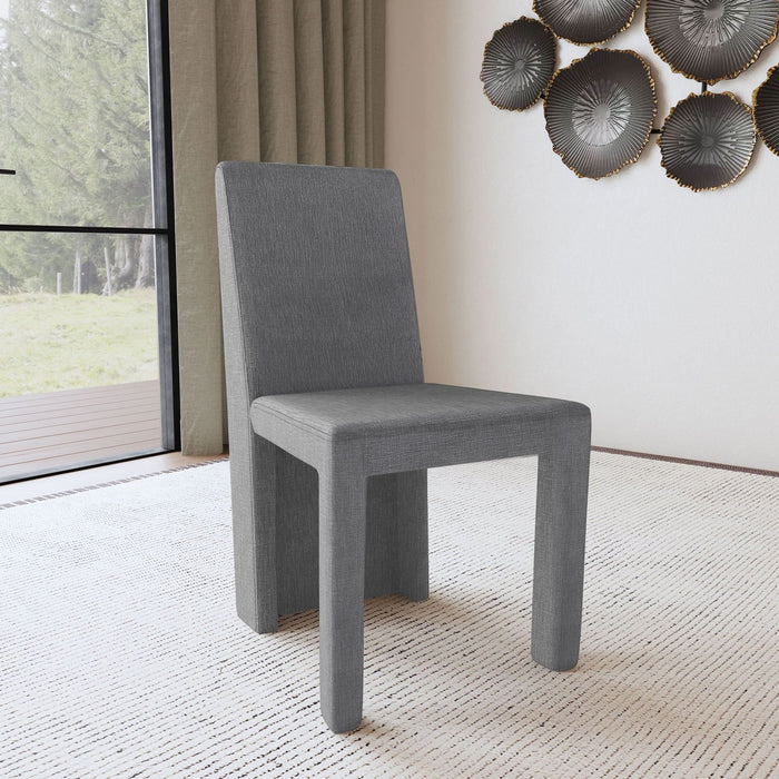 Tordera Velvet Upholstered Dining Side Chair Grey (Set of 2) - Walo Furniture