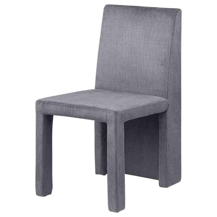 Tordera Velvet Upholstered Dining Side Chair Grey (Set of 2) - Walo Furniture