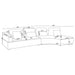 Toscano 134 - inch Upholstered Sectional Sofa Grey - Walo Furniture