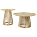 Touhy 2 - piece Round Coffee and End Table Set Natural Mango - Walo Furniture