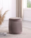 Tovar Round Upholstered Ottoman Mauve - Walo Furniture