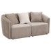 Townsend 2 - piece Chenille Upholstered Sofa Set Latte - Walo Furniture