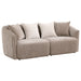 Townsend 3 - piece Chenille Upholstered Sofa Set Latte - Walo Furniture