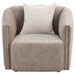 Townsend Chenille Upholstered Rolled Arm Chair Latte - Walo Furniture