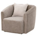 Townsend Chenille Upholstered Rolled Arm Chair Latte - Walo Furniture