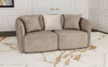 Townsend Chenille Upholstered Rolled Arm Loveseat Latte - Walo Furniture