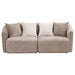 Townsend Chenille Upholstered Rolled Arm Sofa Latte - Walo Furniture