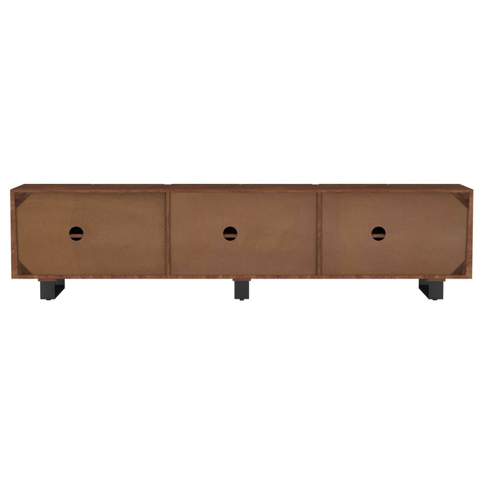 Trask 86 - inch Wood TV Stand Media Console Mango Brown - Walo Furniture