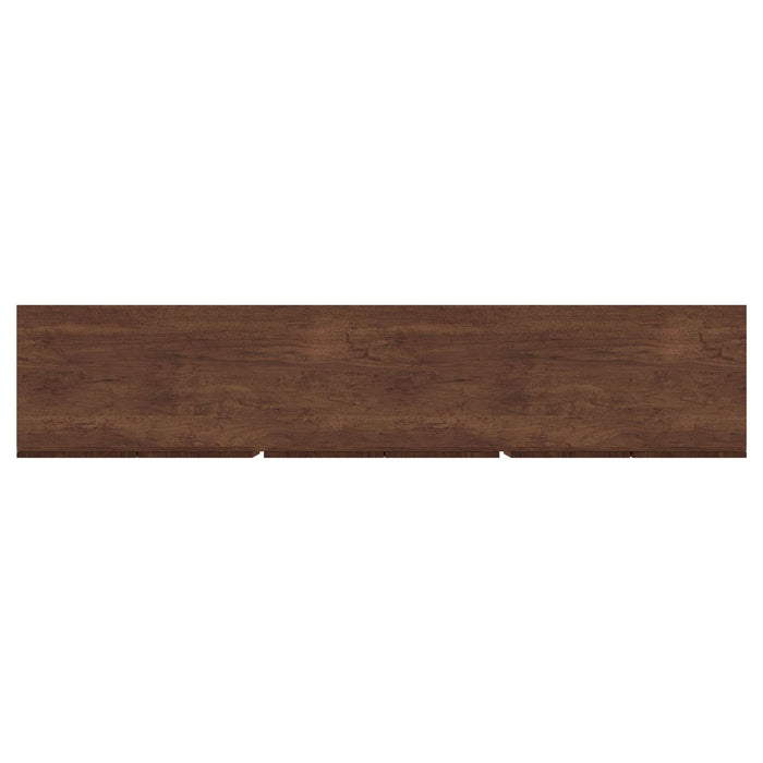 Trask 86 - inch Wood TV Stand Media Console Mango Brown - Walo Furniture