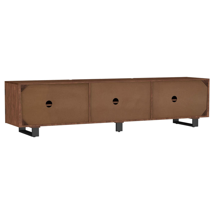 Trask 86 - inch Wood TV Stand Media Console Mango Brown - Walo Furniture