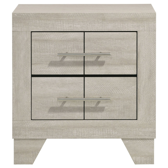 Trenton 2 - drawer Nightstand Bedside Table Rustic Cream - Walo Furniture