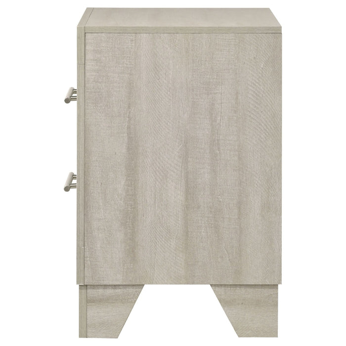 Trenton 2 - drawer Nightstand Bedside Table Rustic Cream - Walo Furniture